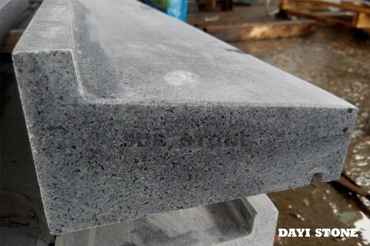 Window sills Dark Grey Granite Stone  G654 Top and front edge sandblasted others sawn 100x21x14cm - Dayi Stone